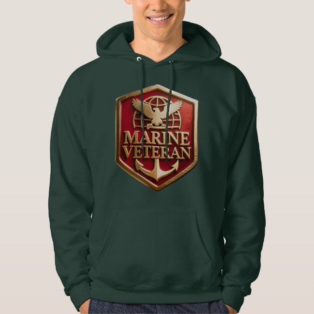 Marine Corps Veteran Hoodie (Framsida)