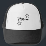 Marine étoiles Prénom Féminin Design Unique Keps<br><div class="desc">Marine étoiles Prénom Féminin Design Unique</div>