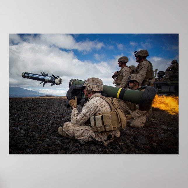 Marine Fires Javelin Poster (Framsidan)