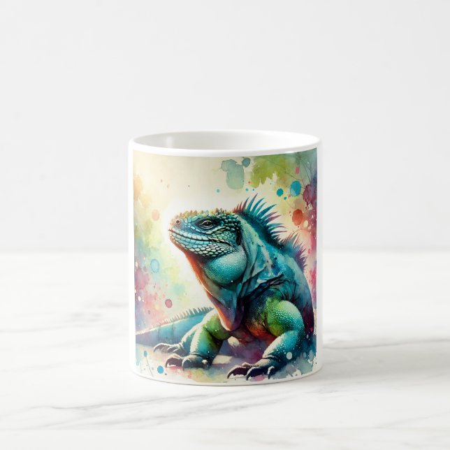 Marine Iguana 190624AREF127 - Watercolor Kaffemugg (Center)