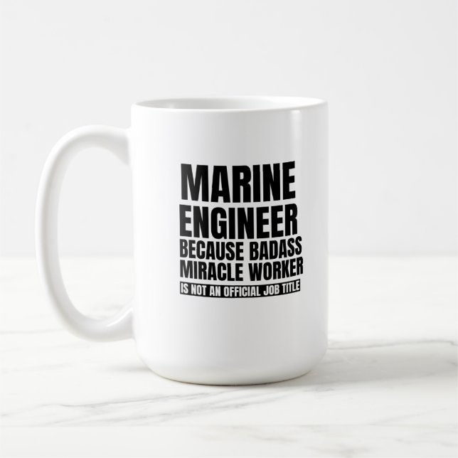 Marine ingenjör för att en grävasmiarbetare är kaffemugg (Vänster)