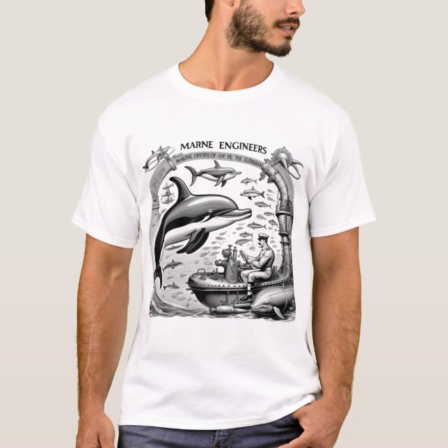 Marine Ingenjör T-Shirt (Framsida)