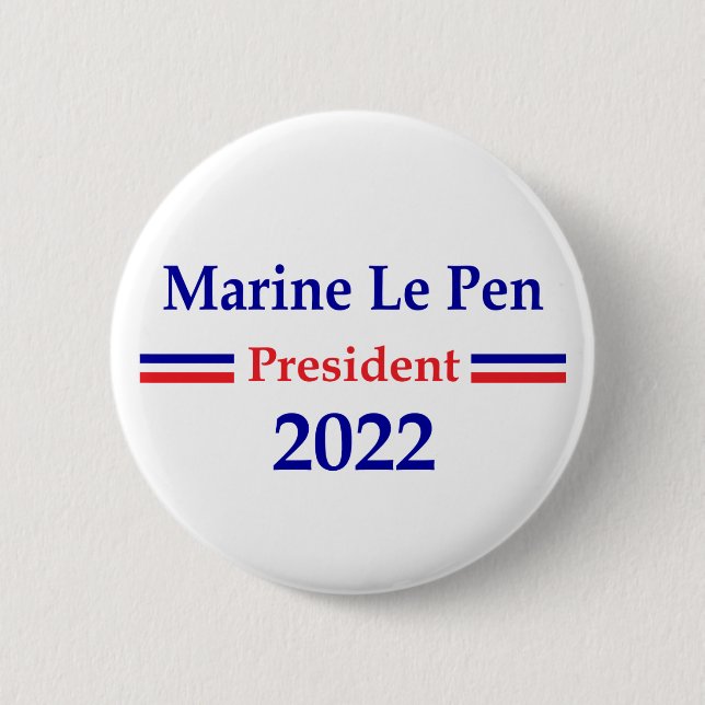Marine Le Pen 2022 President Frankrike Knapp (Framsida)