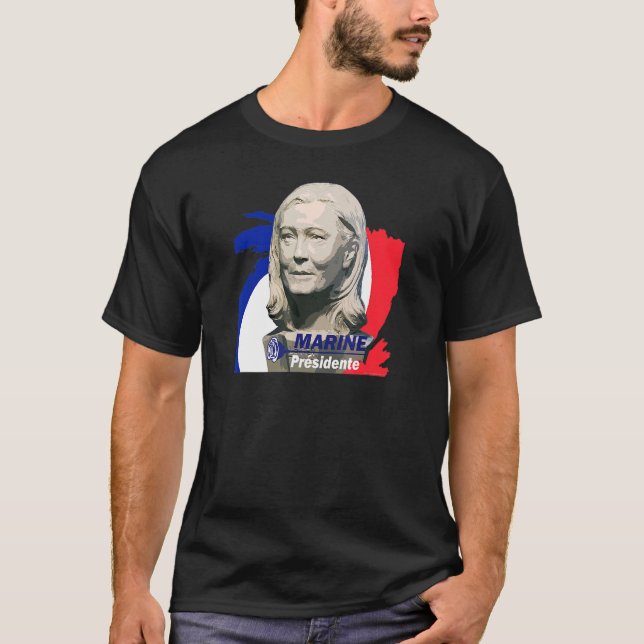 Marine Le Pen Presente T Shirt (Framsida)