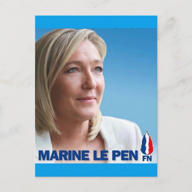 Marine Le Pen Vykort (Framsida)