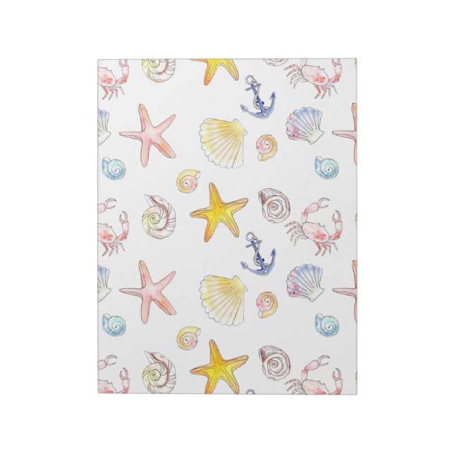 Marine Life & Anchors Anteckningsblock (Roterad)