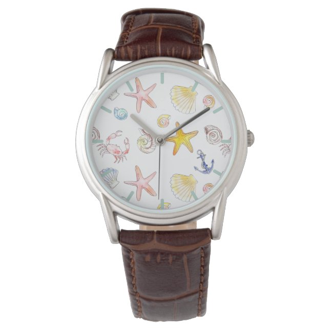 Marine Life & Anchors Armbandsur (Framsida)