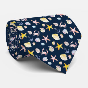 Marine Life & Anchors (Mörk) Neck Tie Slips