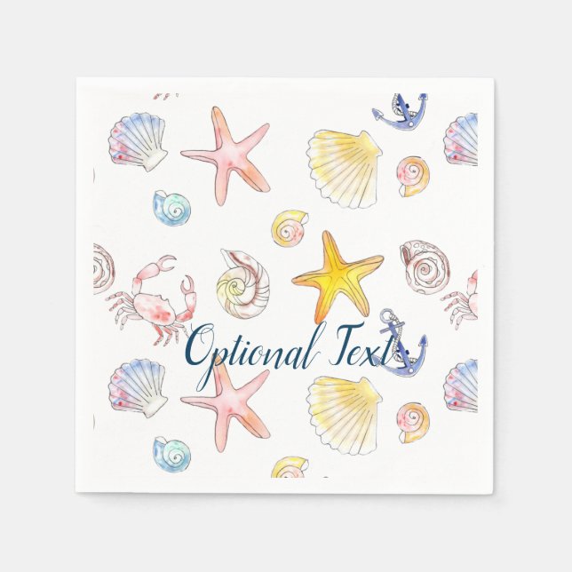 Marine Life & Anchors Pappersservett (Framsidan)