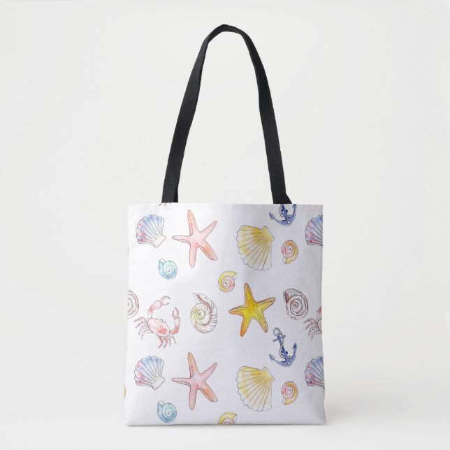 Marine Life & Anchors Tygkasse (Framsida)