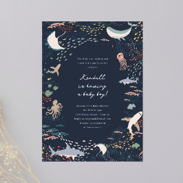 Marine Life Baby Shower Inbjudningar