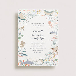 Marine Life Baby Shower Inbjudningar