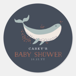 Marine Life Baby Shower Runt Klistermärke