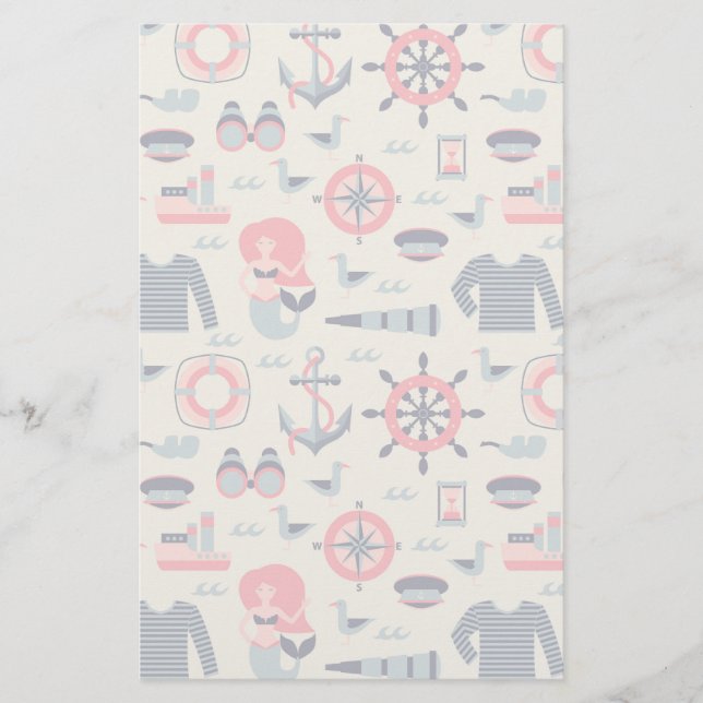 Marine Life Mönster Brevpapper (Framsida)