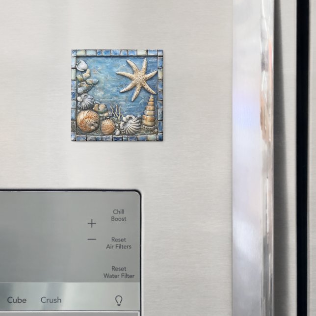Marine Life Tile Mönster Magnet (In Situ (Fridge))