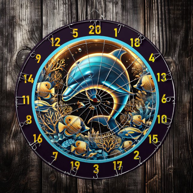 Marine Majesty Dolphin Dartboard Magic Darttavla (Skapare uppladdad)