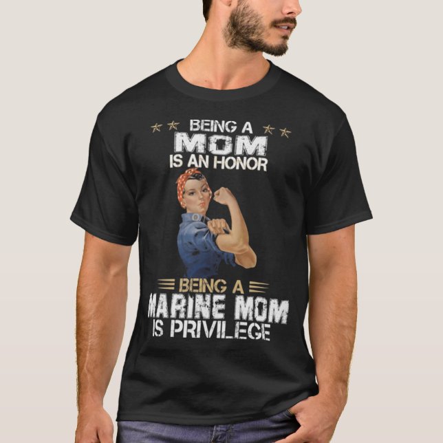 Marine Mamma är privilegium T Shirt (Framsida)