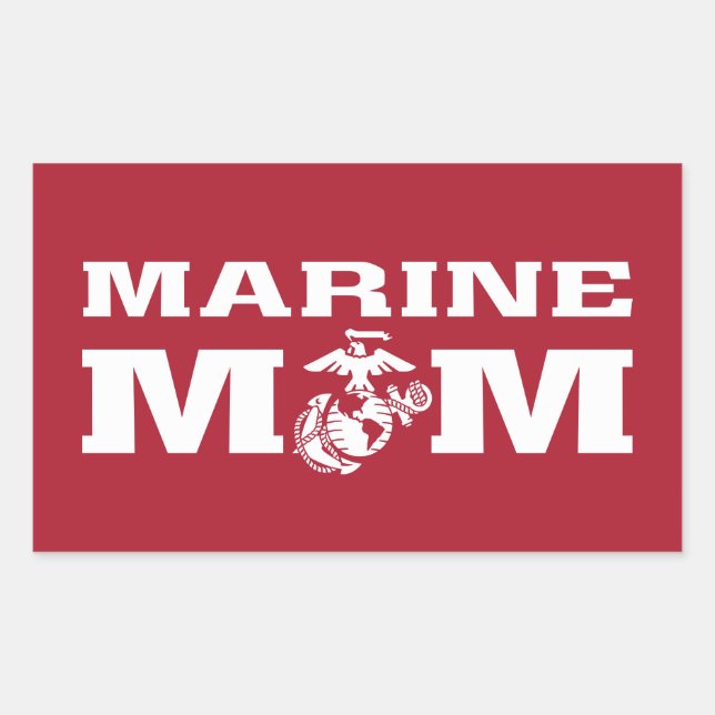Marine Mamma Rektangulärt Klistermärke (Framsida)