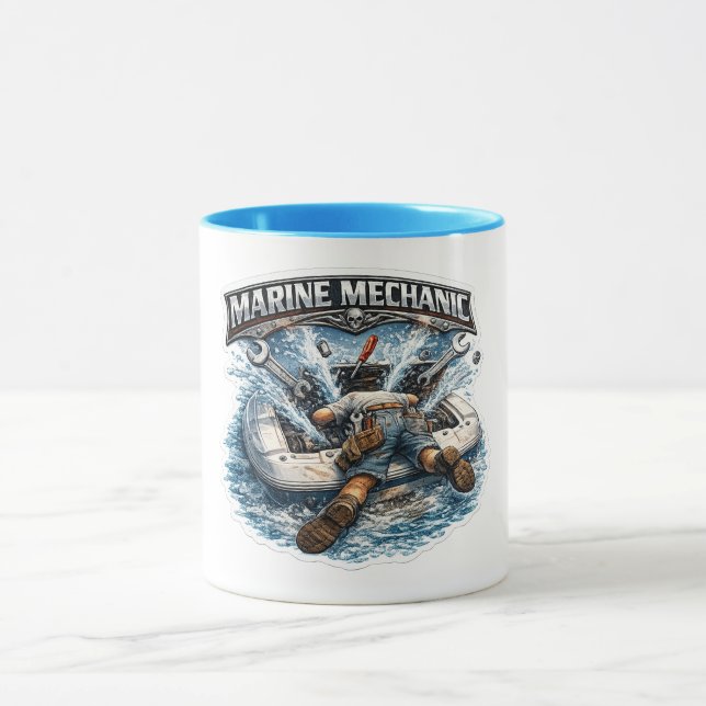 Marine Mechanics Coffee Mug Mugg (Center)