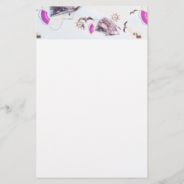 Marine mönster brevpapper (Framsida)