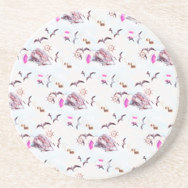 Marine mönster underlägg sandsten (Framsidan)