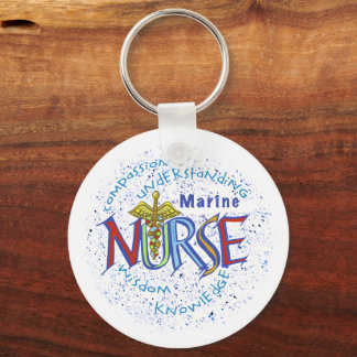 Marine Nurse Motto Nyckelring