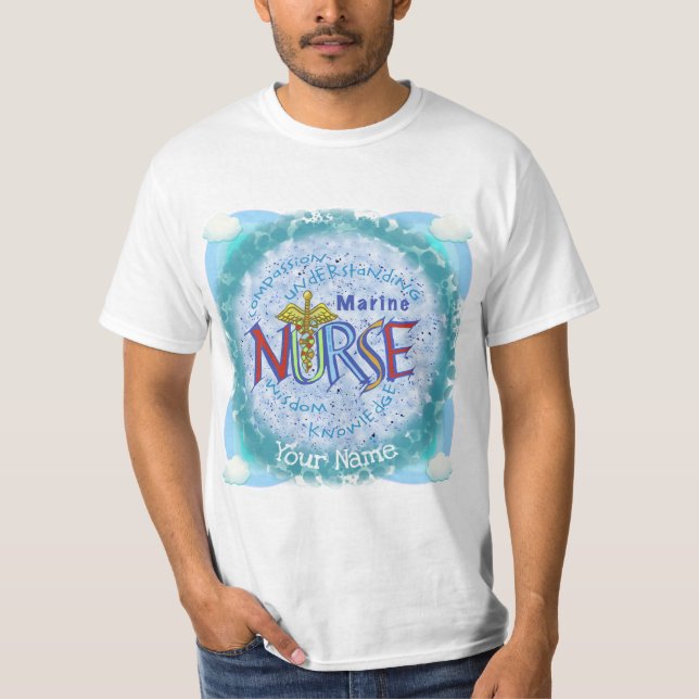 Marine Nurse Motto T Shirt (Framsida)