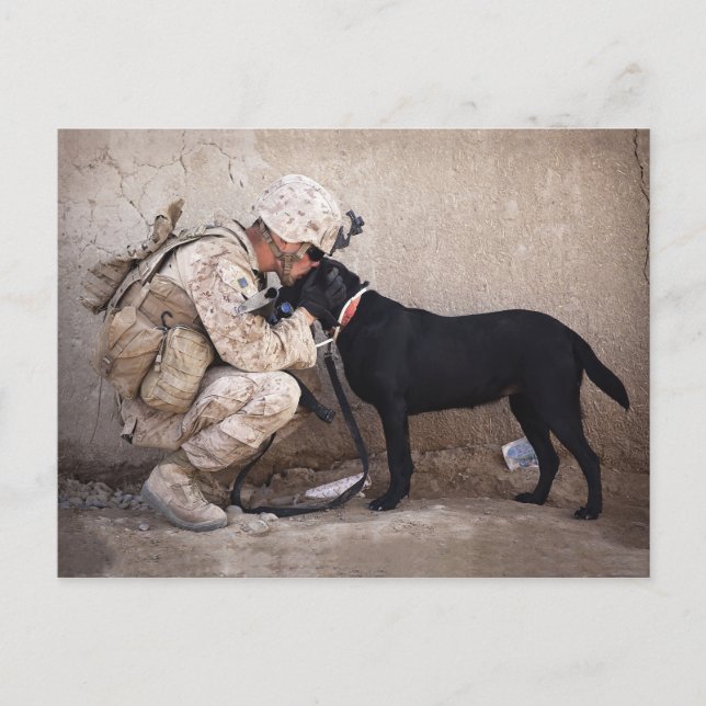Marine och Hans Hund Vykort (Framsida)