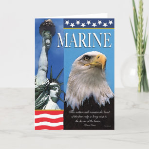 Marine Patriotic Troop Support Card Tack Kort
