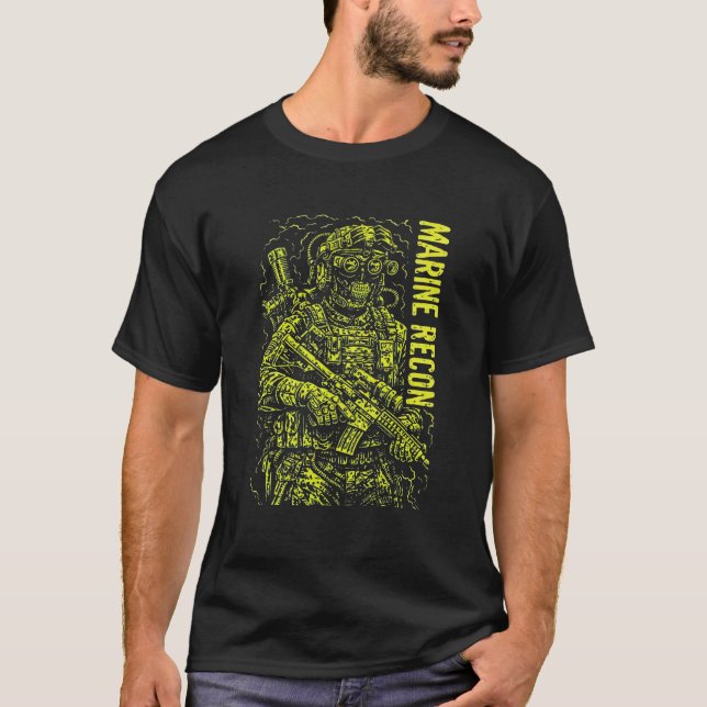 Marine Recon Night Operations Illustration T Shirt (Framsida)