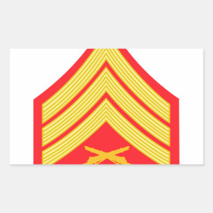 Marine sergeant rektangulärt klistermärke