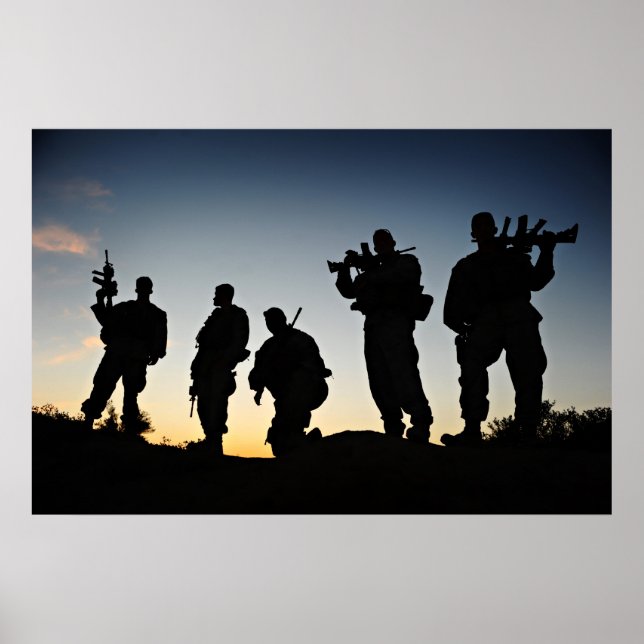 Marine Silhouettes Poster (Framsidan)