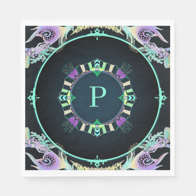 Marine Sketch in neon Pappersservett (Framsidan)