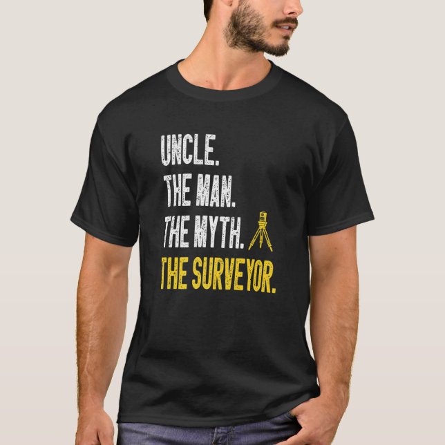 Marine Surveyor Land Surveying Uncle Land Surveyor T Shirt (Framsida)