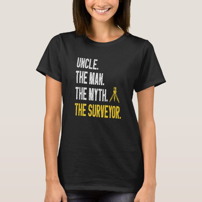 Marine Surveyor Land Surveying Uncle Land Surveyor T Shirt (Framsida)