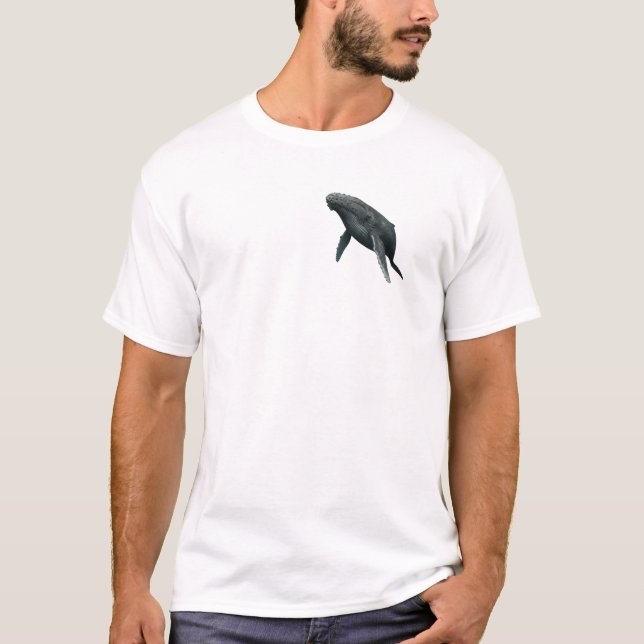 Marine themed tshirt - Humpback whale T Shirt (Framsida)