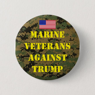 Marine Veterans Against Trump Button Knapp