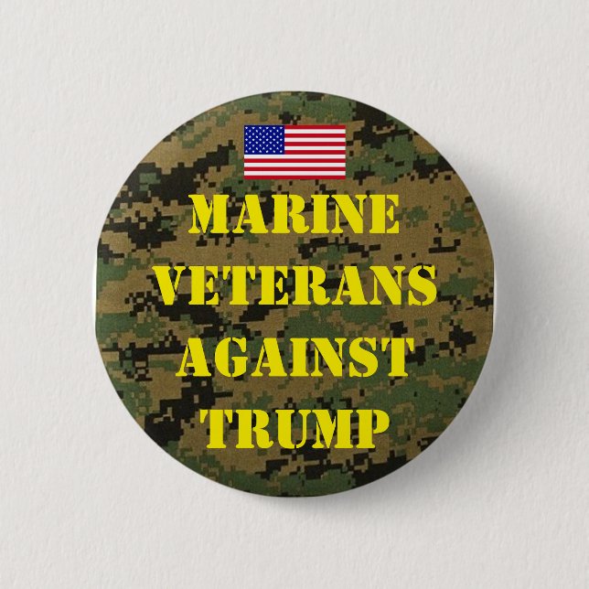Marine Veterans Against Trump Button Knapp (Framsida)