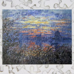 Marine View with a Sunset by Claude Monet Pussel<br><div class="desc">Marine View with a Sunset (1875) by Claude Monet är en vintage impressionism bra art tavla med båtar på Seine River vid solnedgången. Om konstnären: Claude Monet var en av grundarna av den Fransk målningsrörelsen, och de flesta av hans målningar var "en plein luft" (i det öppna luft) stil imponerande...</div>