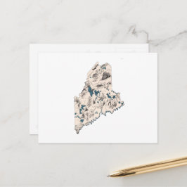 Marine Vintage Bild Karta Antique State Diagram Vykort