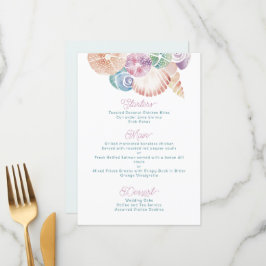 Marine Watercolor SeaShells in Blue, Lila Orange Meny