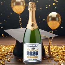 Marineblå Guld Klass 2026 Examen Fest