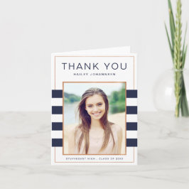 Marinen görar randig kortet för tack kort