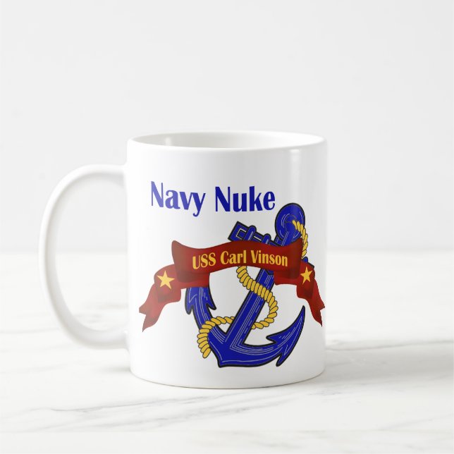 Marinen Nuke ~ USS Carl Vinson Kaffemugg (Vänster)