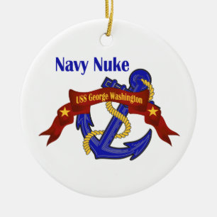 Marinen Nuke USS George Washington Julgransprydnad Keramik