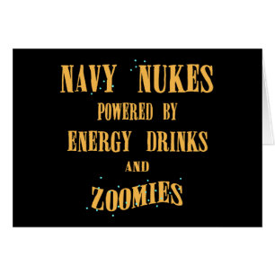 Marinen Nukes drivit av energidrinkar och Zoomies Hälsningskort