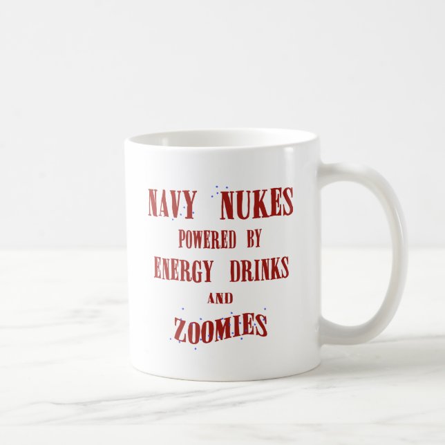 Marinen Nukes drivit av energidrinkar och Zoomies Kaffemugg (Höger)