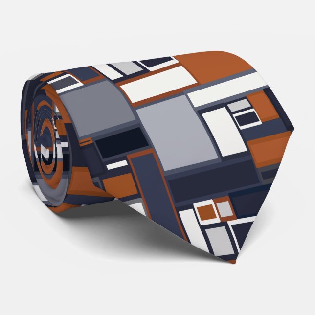 Marinen och rostar det moderna mönster för det slips (Rullad)