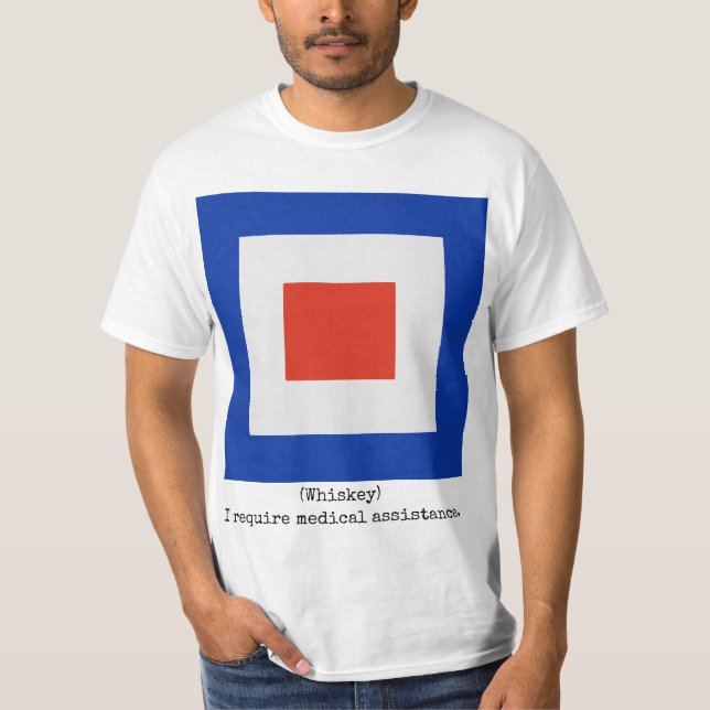 Marinen sjunker skjortan (Whiskey), man T Shirt (Framsida)