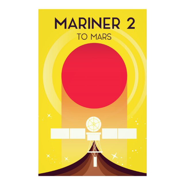 Mariner 2 till Mars Fototryck (Framsidan)